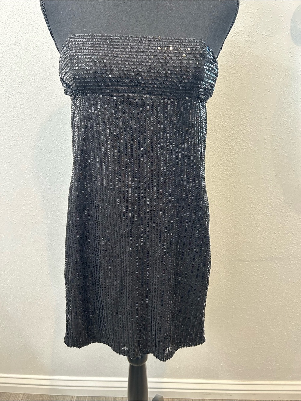 Lucy in the Sky Black Sequin Strapless Dress